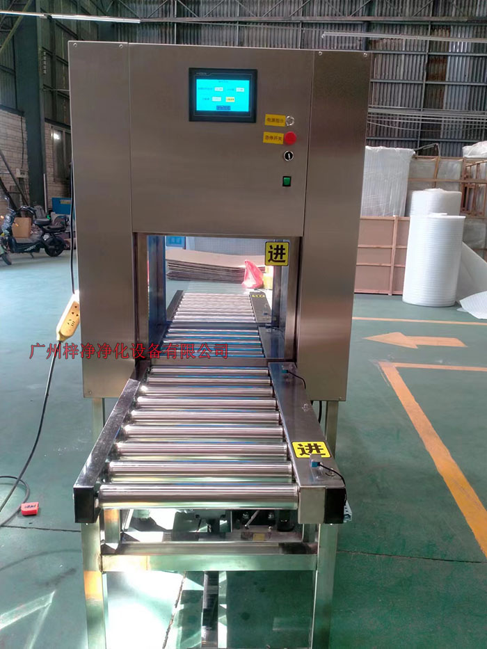 輸送線傳遞窗工作流程貨物進(jìn)入前端輸送帶→前端升降門自動(dòng)開(kāi)啟→貨物進(jìn)入傳遞窗內(nèi)→升降門自動(dòng)關(guān)閉